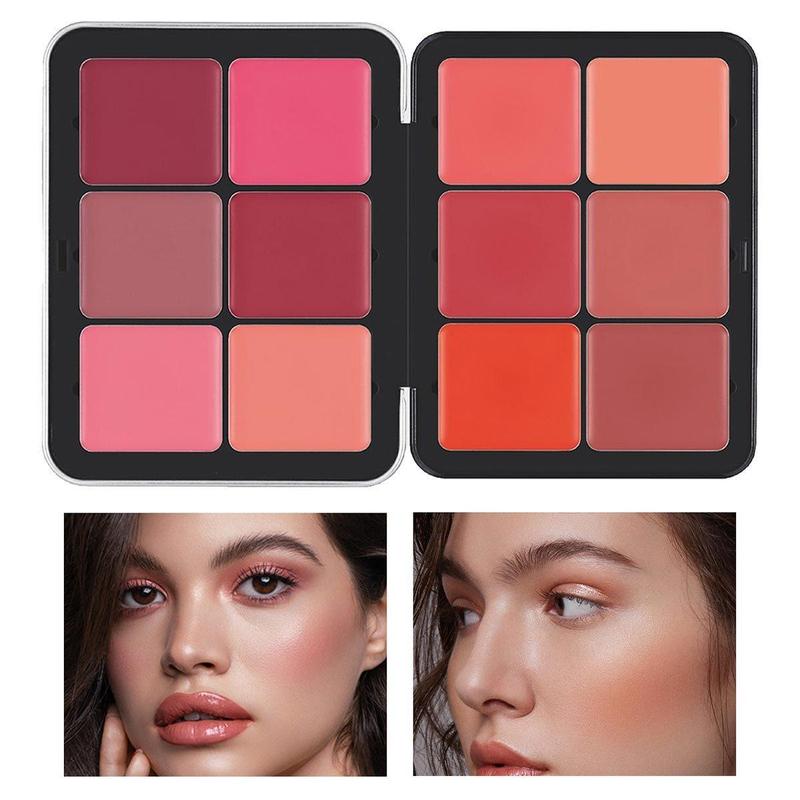 12 Color Cream Concealer & Blush Palette Set, 2 Boxes Makeup Palette, Long-lasting Concealer and Soft Blush, Professional Cosmetic Set, Christmas Gift