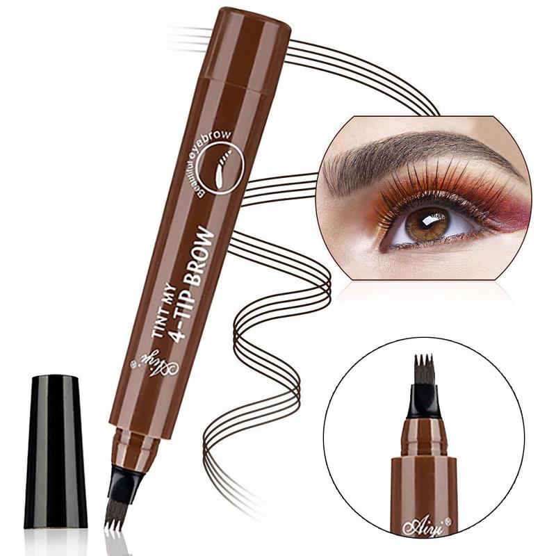 Four Claw Liquid Eye Brow Pen, 1 Count Waterproof Long-lasting Eyebrow Pencil, Sweat-proof Smoothing Tip Brow Styling Pen for Daily Use