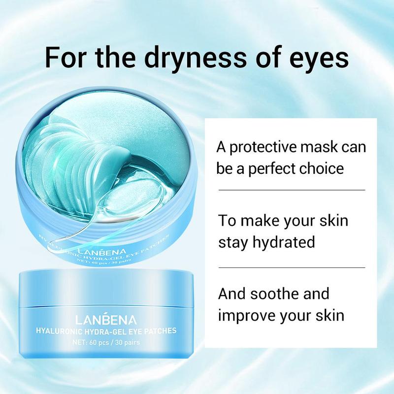 Hydrating Eye Mask, 60pcs set Moisturizing Eye Mask Reducing Dark Circles Puffiness, Hydrating Under Eye Patches, Skin Care Set Beauty Gifts