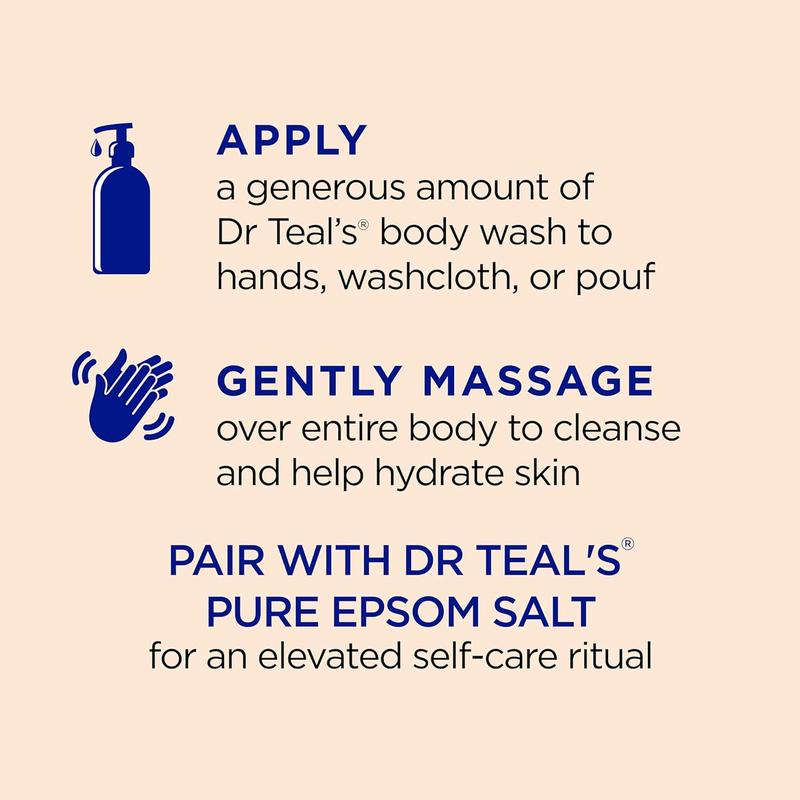 Dr Teal's Body Wash with Pure Epsom Salt, Glow & Radiance with Vitamin C & Citrus Essential Oils, 24oz (Pack of 2) - Gel de baño Body Care Hydrating