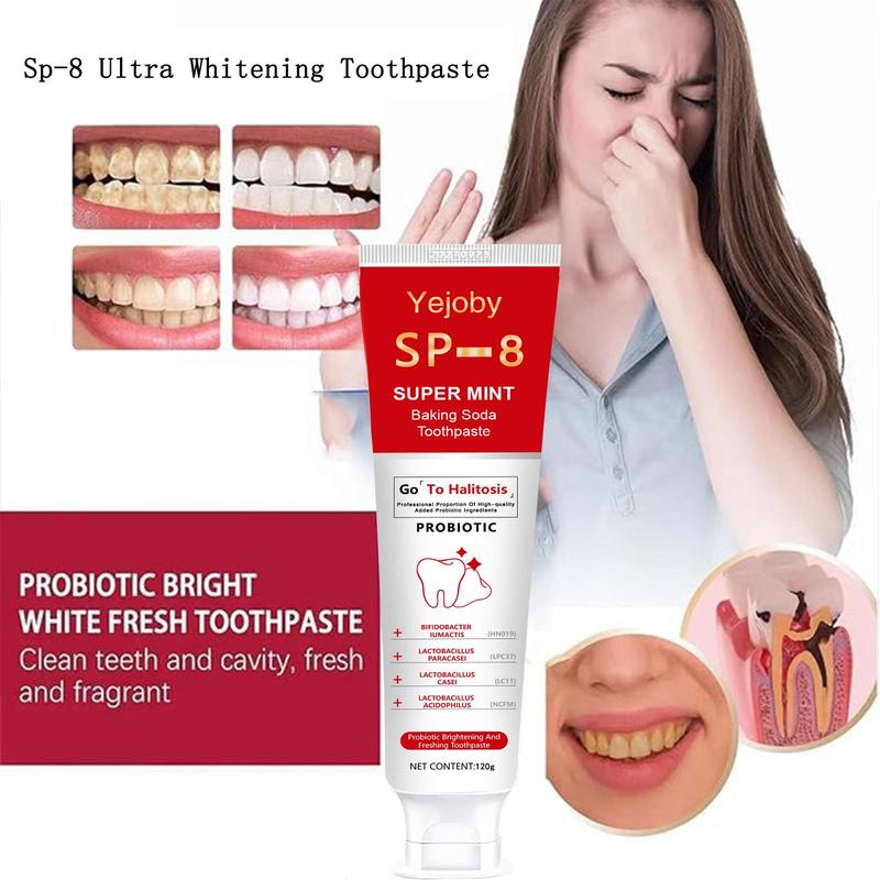 [+5$Get 2Pcs]  Super Probiotic Sp-8 Toothpaste, Sp-8 Ultra Whitening Toothpaste, Sp 8 Toothpaste,Fresh Breath, Sp-8 Toothpaste 4.9 oz SP-10,SP-10 SP-6 SP-4 sp-10 sp-6 sp-4 sp8 sp6 sp4 SP-10