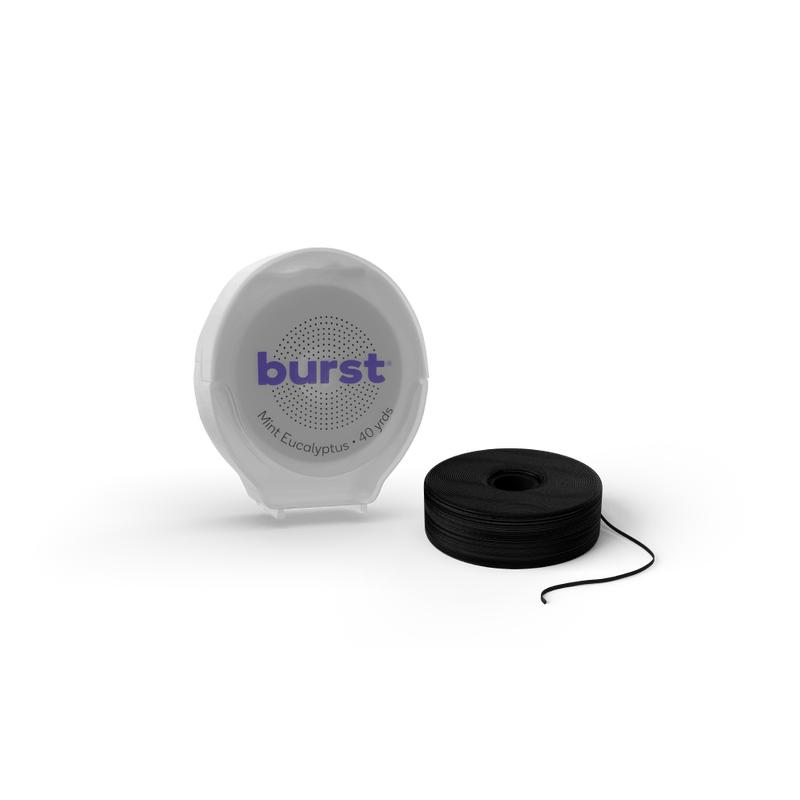 BURST Expanding Dental Floss - Stain-Absorbing, Woven Tooth Floss with Xylitol Coating to Fight Cavities - Vegan, Paraben Free - Mint Eucalyptus burst oralcare expandable floss