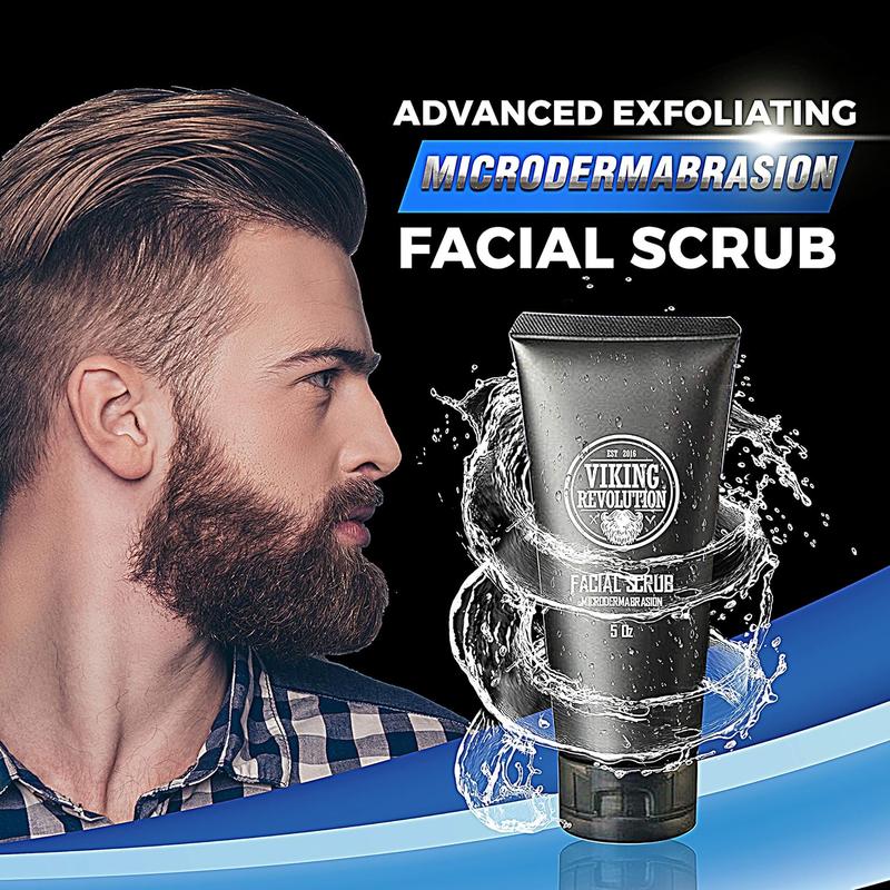 Microdermabrasion Face Scrub for Men - Facial Cleanser for Skin Exfoliating, Deep Cleansing, Removing Blackheads, Acne, Ingrown Hairs - Men's Face Scrub for Pre-Shave (1 Pack) Skincare Exfoliate Face Wash Moisturize