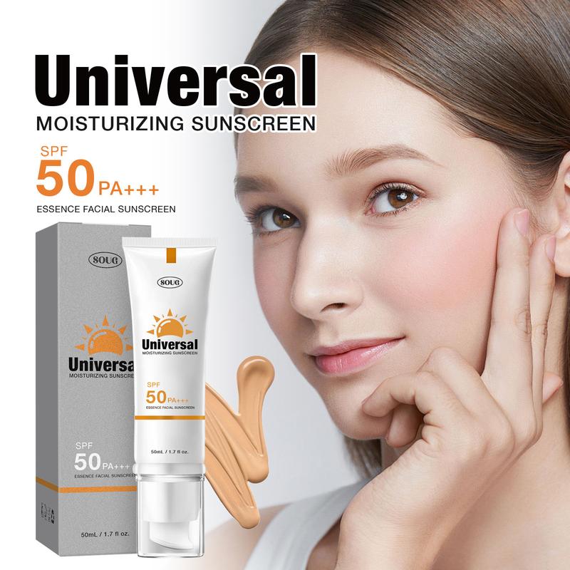 SOUG sunscreen to prevent sunburn and tanning Universal Protector Solar SPF 50, Protector Solar Con Color, Hydrating Sun Essence Face Sunscreen, No Sticky Waterproof，sunscreen to prevent sunburn and tanning