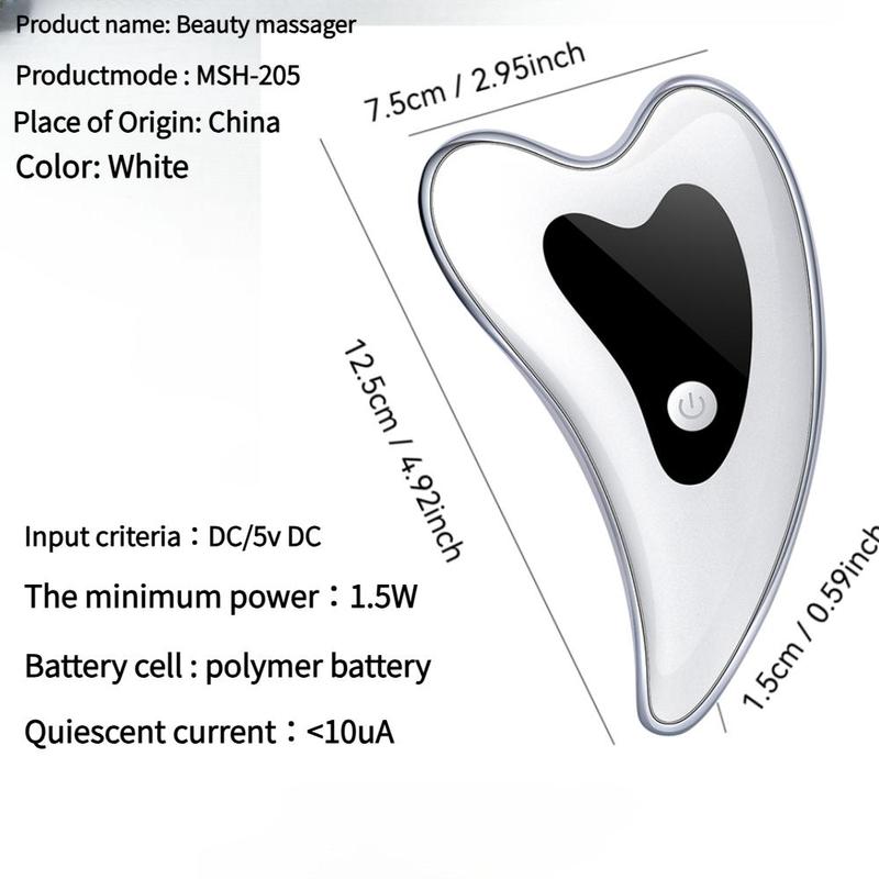 Heart Shaped Face Massage Machine, 1 Box Electric Facial Scraper, Professional Face Scraping Massage Tool, Skin Care Tool for Women & Men