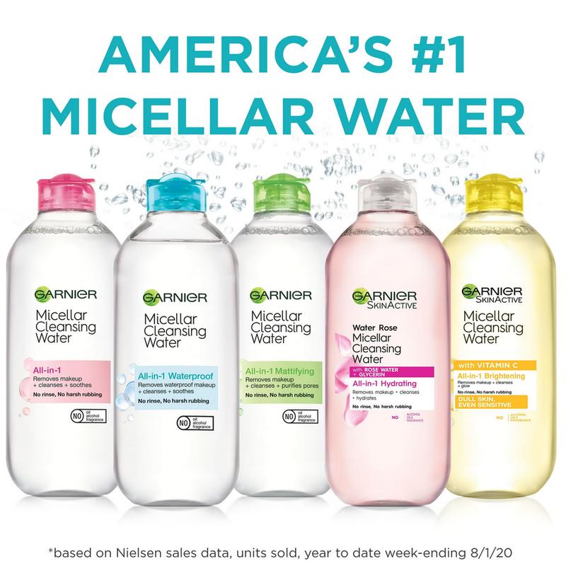 Garnier SkinActive Micellar Cleansing Water, Brightening, with Vitamin C, Adult, 23.7 fl oz (PREESHIP)