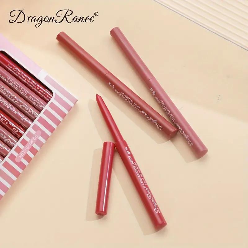 Long Lasting Lip Liner Pencil Set, 12pcs Matte Lip Liner, Easy Coloring Lip Liner, Moisturizing Lip Liner, Lip Makeup for Women & Girls, Lighter Lipstick, Christmas, Christmas Gift