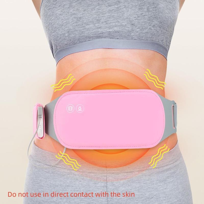 3-level Temperature Adjustment Hot Massage Belt, Rechargeable Cordless Vibrating Heat Massager, Women's Personal Care Appliances, Gift for Christmas, Fall, Winter Gift, Comfort Gift