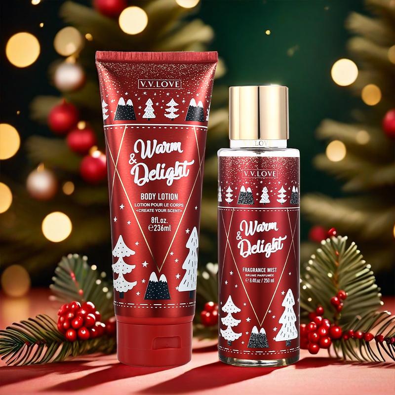 Christmas Gift Set 8.4 Oz Body Spray & 8 Oz Body Lotion 2-Piece Set - Oriental Floral Fragrance - Moisturizing & Nourishing Body Care - Perfect For Dry Skin - Ideal Christmas And Thanksgiving Gift