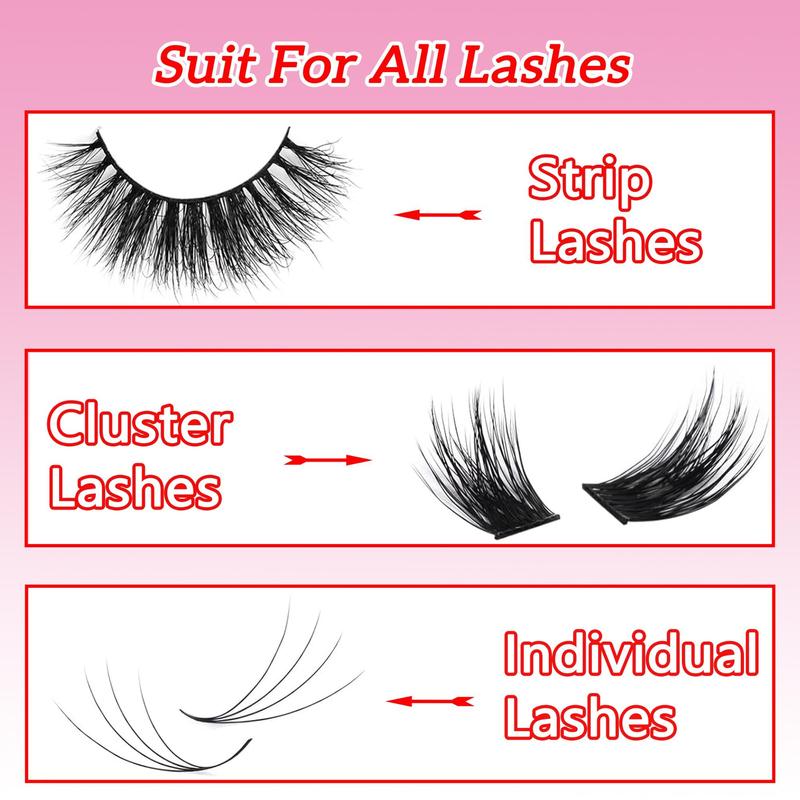 Long Lasting Lashes Glue for Eyelash Extensions, 1 Count False Eyelashes Glue, Eyelash Glue for Cluster Lashes for Women & Girls DIY Eye Makeup, Christmas Gift