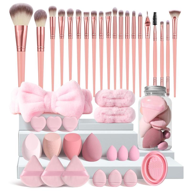 Makeup Tool Set, 41pcs set Makeup Tool & Cleaning Tool Set, Multifunctional Travel Makeup Cleansing Tool Kit for Girls & Women