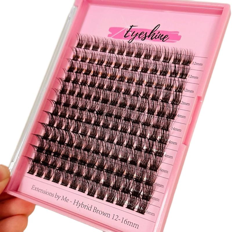 Eyeshine Hybrid (Brown 12-16mm) lash clusters only glue sold separately