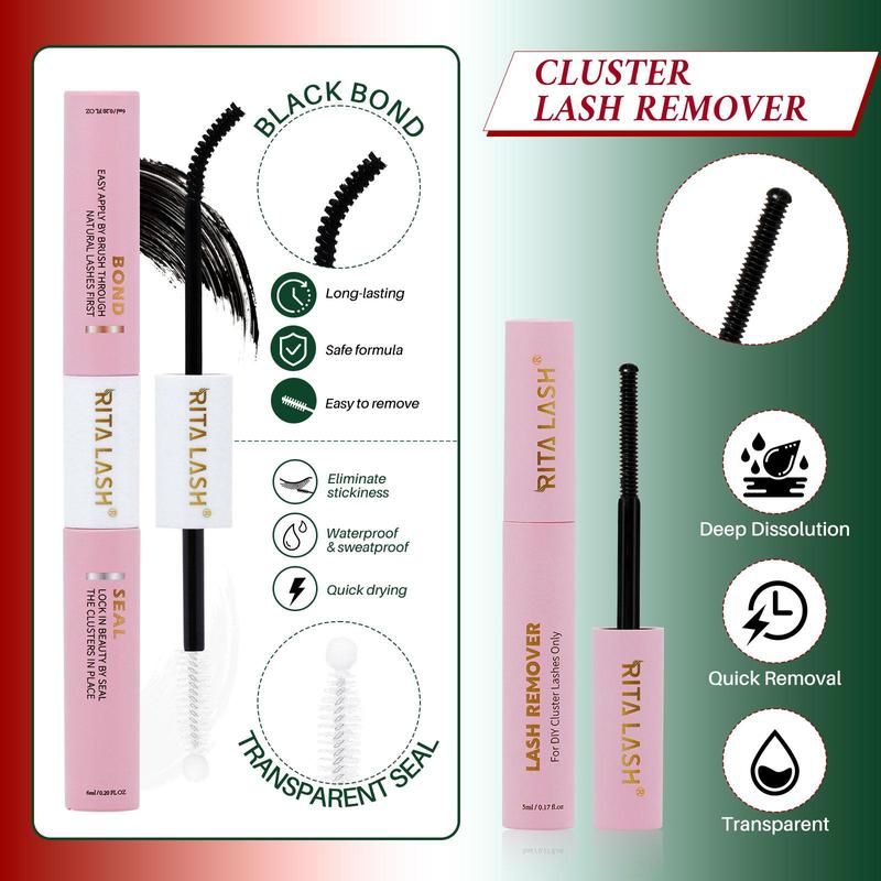 Individual Fake Eyelashes Kit, 1 Set Mixed Length & Styles Natural Look Eyelash Extensions, Self Grafting Curl Eyelashes, Eye Makeup Supplies for Women & Girls, Christmas Gift, Individual Lashes, Eyelash Clusters, Eyelash Extensions Kit