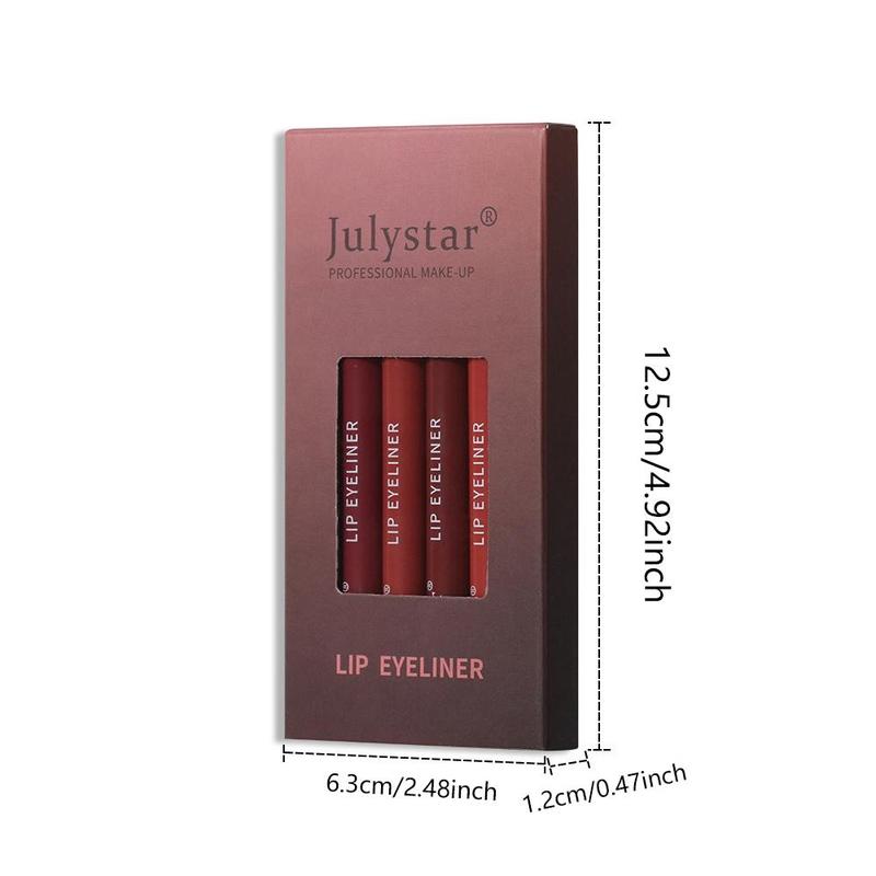 Long Lasting Lip Liners, 6pcs set Waterproof Lip Liners, Easy Coloring Lip Liner Pens, Moisturizing Matt Finish Lip Liners