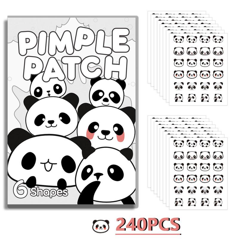 Cute Panda Pattern Pimple Patch, Gentle Acne Covering Sticker, Facial Skin Care Product for Women & Men, Christmas Gift