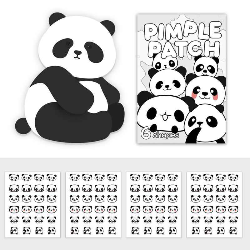 Cute Panda Pattern Pimple Patch, Gentle Acne Covering Sticker, Facial Skin Care Product for Women & Men, Christmas Gift