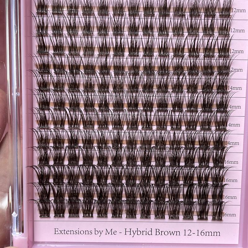 Eyeshine Hybrid (Brown 12-16mm) lash clusters only glue sold separately