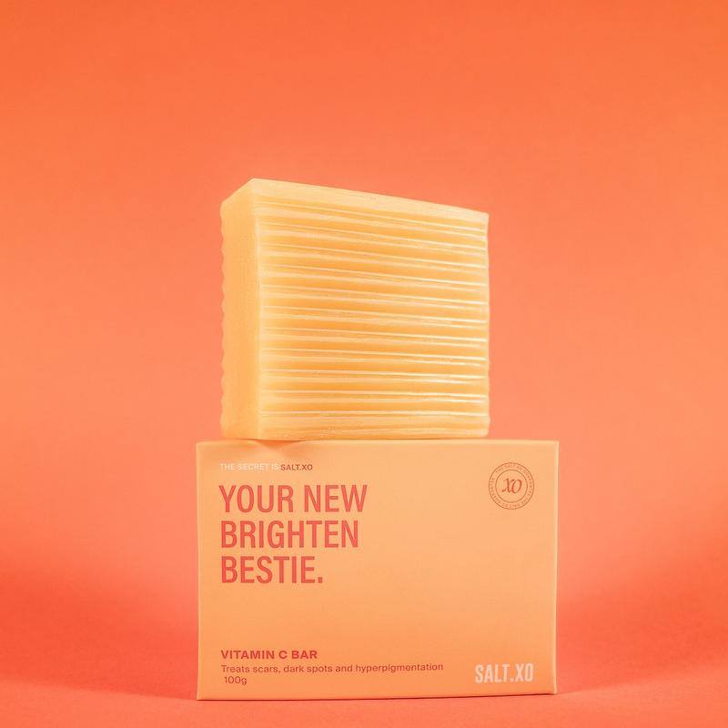 Salt.Xo Vitamin C Face Cleansing Bar with Lemon Juice and Aloe for Blemish Improvement - Skincare