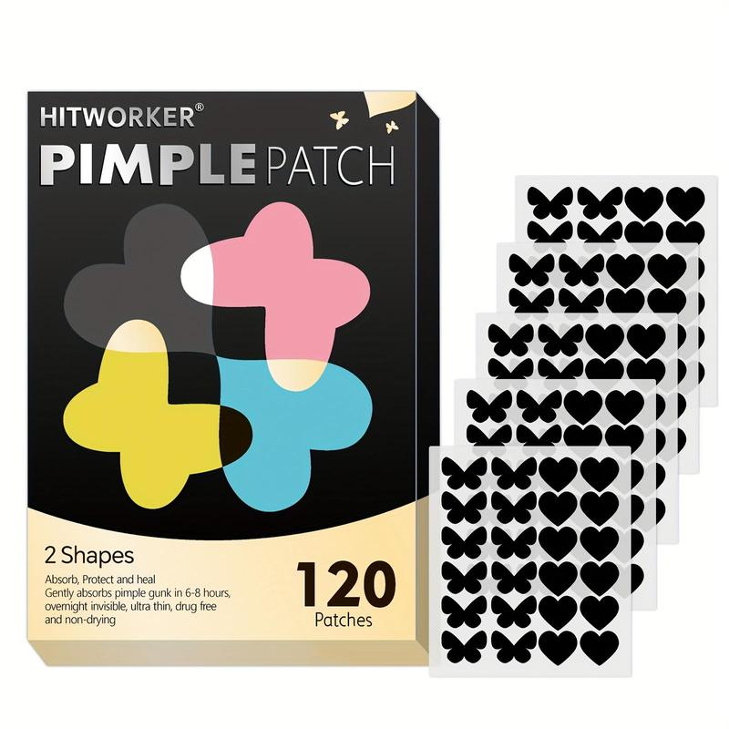 Butterflies And Hearts Shaped Cover Patches, 120pcs Hydrocolloid Cleaning Patches For Acne-prone Skin