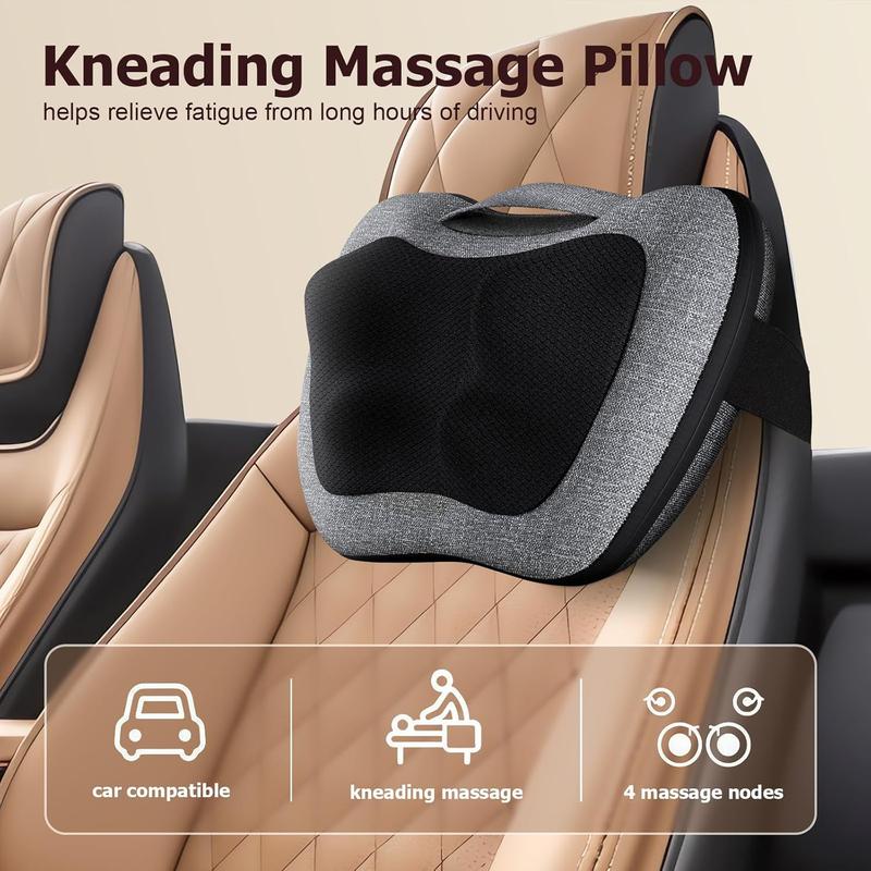 Back Massager, Neck Massager with Heat, Massage Pillow Gifts for Men & Women, Electric Shiatsu Back Massager, Deep Kneading Shoulder Massager for Full Body Muscle,Massage at Home, Car