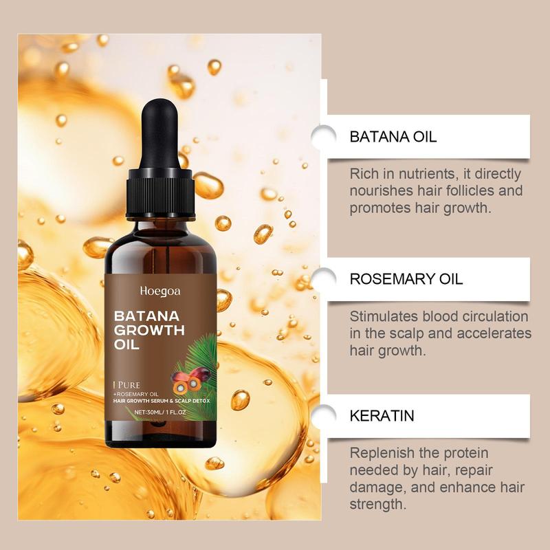 Batana Hair Oil, 1 Box Hair Strengthening Oil, Scalp Moisturizing Oil, Natural Hair Care Oil for Men and Women