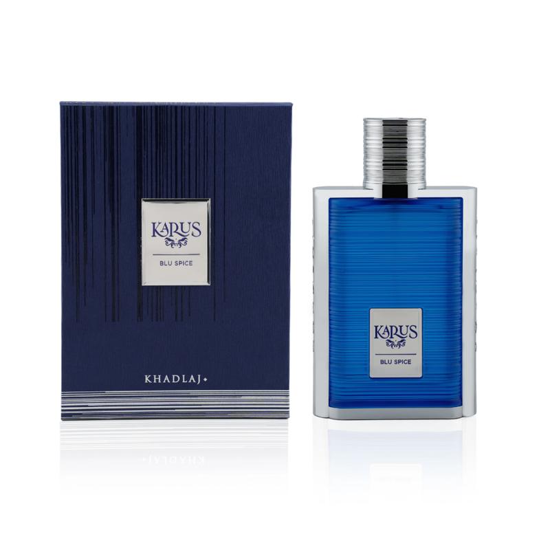 Khadlaj Karus Blu Spice Eau de Parfum Spray, 3.4 Ounce