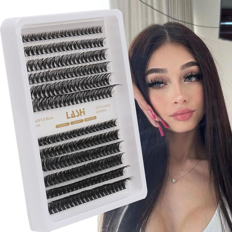 Natural Look Eyelash Extensions, 240pcs 30D 60D Individual False Eyelashes, Self Grafting Curl Eyelashes, Eye Makeup False Eyelashes for Women & Girls