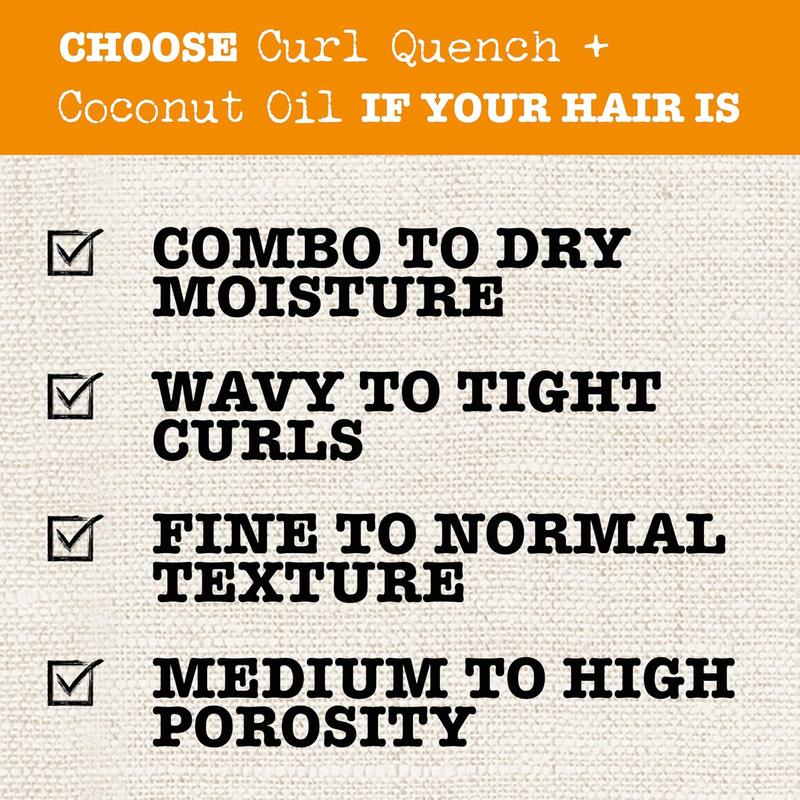 Curl Quench + Coconut Oil Hydrating Curl Smoothie, Creamy Silicone-Free Styling Cream for Tight Curls, Braids, Twist-Outs & Wash & Go Styles, Vegan & Paraben-Free, 12 Ounce No brand