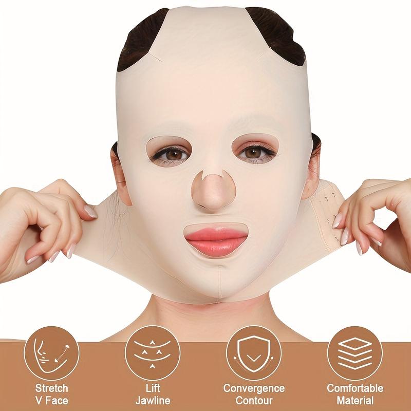 Facial Lifting Mask Full Coverage Lifting Face V Line Belt Reusable Double Chin Care V Face Bandage Beauty Ultra-thin And Comfortable For Summer