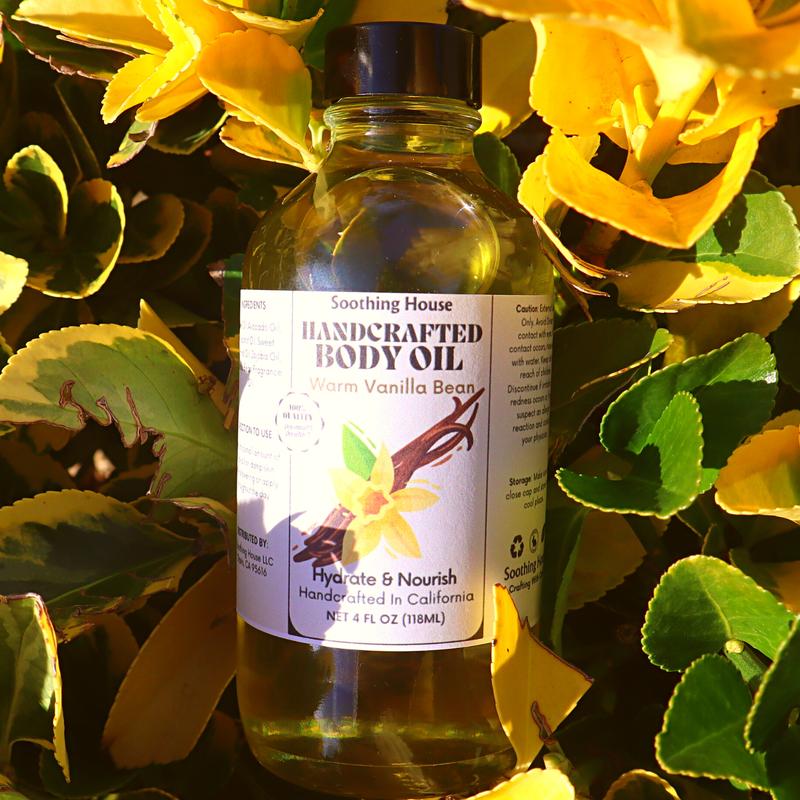 Handcrafted Warm Vanilla Bean Body Oil for Silky Smooth Skin