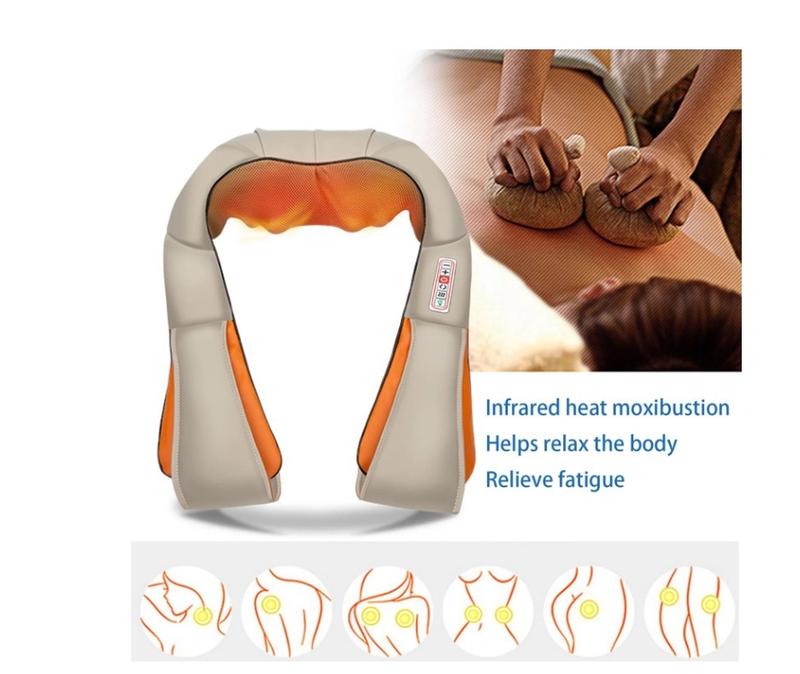 Shiatsu Back Massager, Deep Shiatsu Neck and Shoulder Massager, Foot Massager,3D Kneading Massage Pillow, Kneading Massage Pillow