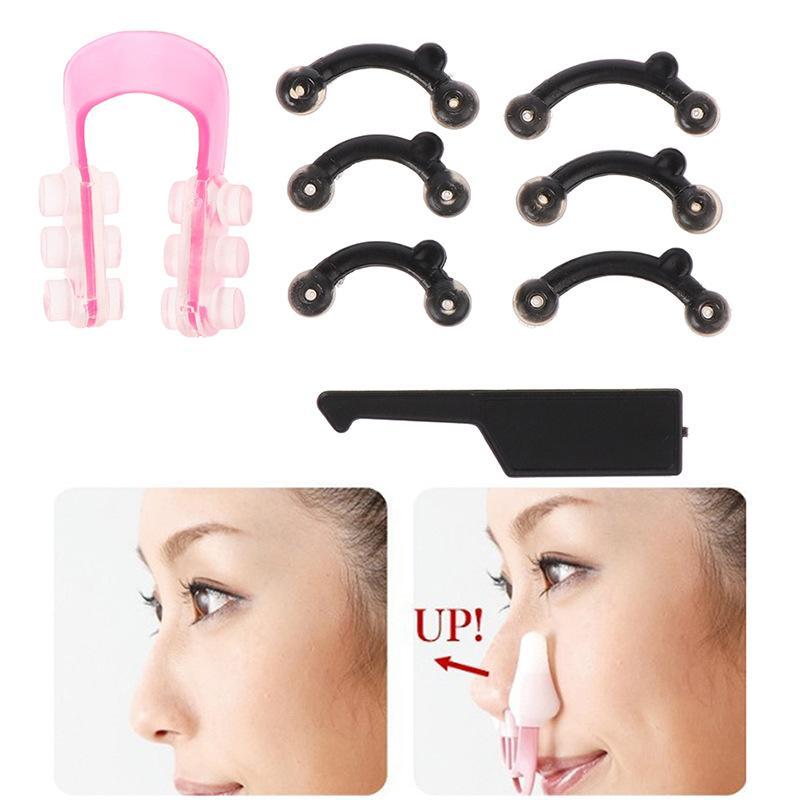 V-shaped Face Lifting Belt with Nose Up Clip Tool Set, Reusable Cheek Lift Up Face Strap, Facial Beauty Tools for Women & Girls