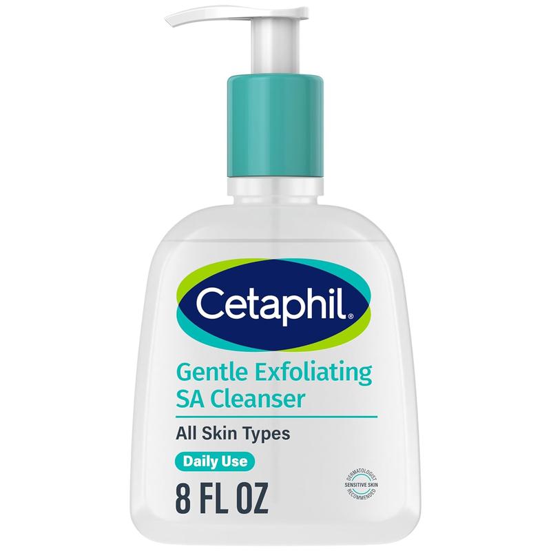 Cetaphil Gentle Exfoliating SA Cleanser, Foaming Gel Cleanser for All Skin Types, 8 Oz Pump Bottle, Salicylic Acid, Mandelic Acid & Gluconolactone, Gently Exfoliates, Dermatologist Recommended Brand No brand