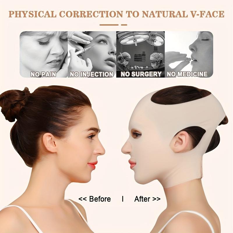 Facial Lifting Mask Full Coverage Lifting Face V Line Belt Reusable Double Chin Care V Face Bandage Beauty Ultra-thin And Comfortable For Summer