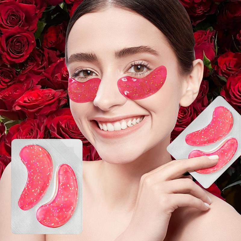 Rose Collagen Eye Mask, 1 Pair Hydrating Eye Patches, Eye Care Products for Women & Men, Professional Skincare Products for Daily Use