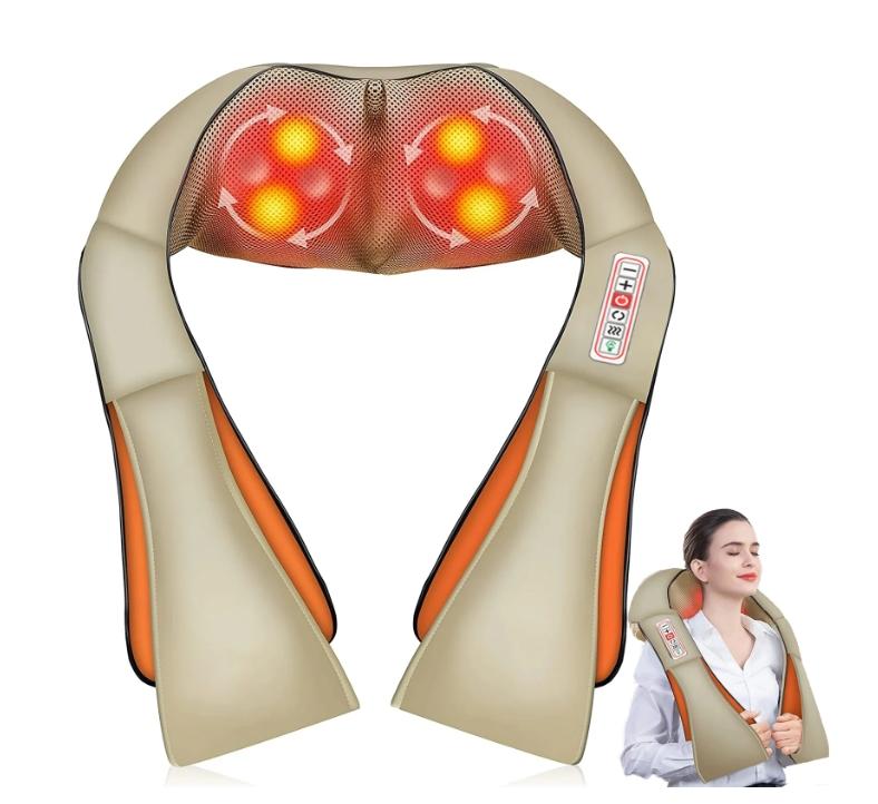 Shiatsu Back Massager, Deep Shiatsu Neck and Shoulder Massager, Foot Massager,3D Kneading Massage Pillow, Kneading Massage Pillow