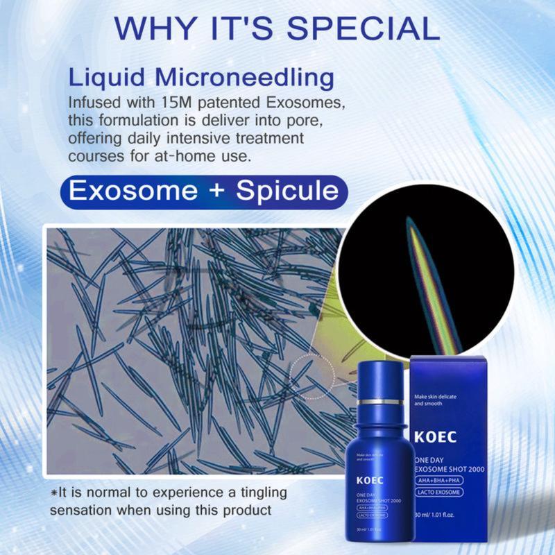 KOEC Zero Exosome Spicule Shot – Liquid Microneedling Skin Booster, Needle-Shaped Formula for Skin Repair, 30ml Serums Skincare Compact Nourishing Rejuvenating Restore Sensitive Comfort