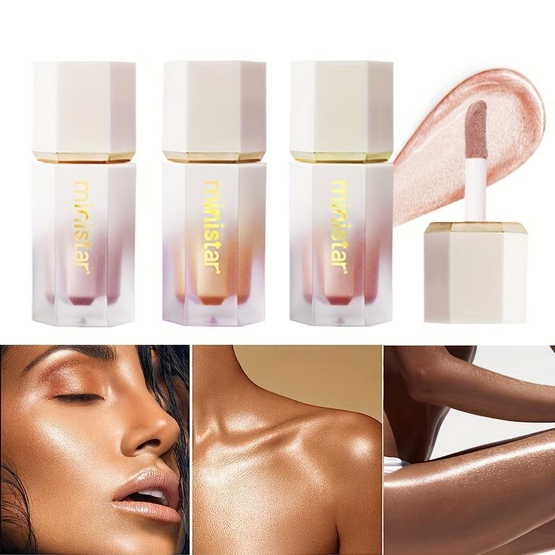 Long Lasting Liquid Highlighter, Shimmering Highlighter Stick, High-gloss Makeup Stick, Cosmetic Beauty Supplies for Girls & Women