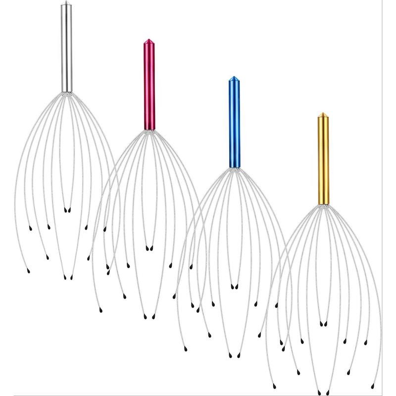 4 Pack Head Massager, Scalp Massager Relax Scratcher, Head Scratcher for Head Massage Hair Stimulation and Body Stress Relief