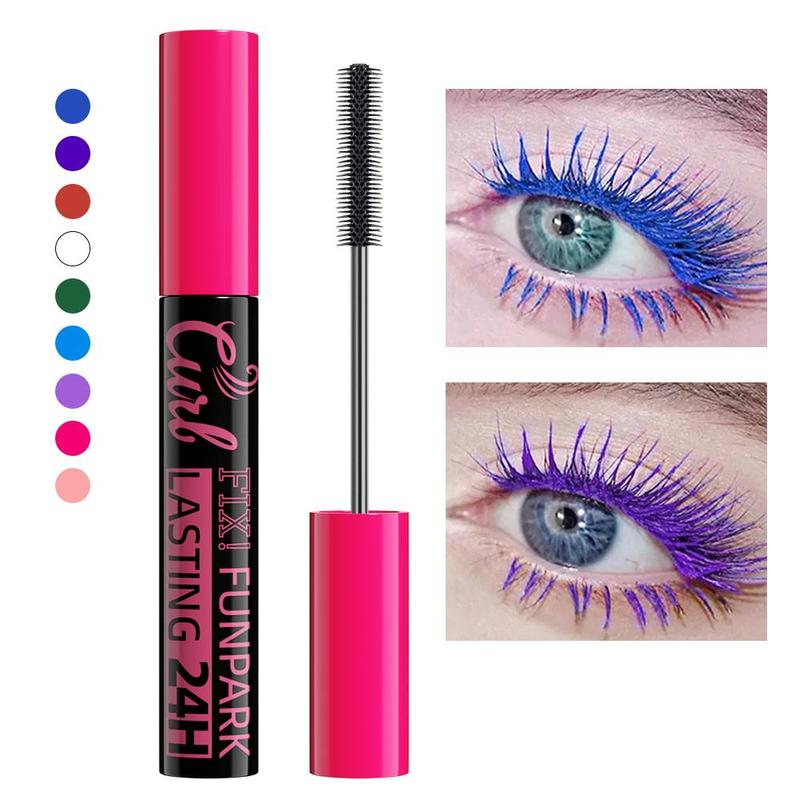 Waterproof Color Mascara, 1 Count Long-lasting Highly Pigmented Eyelashes Mascara, Eyelashes Lengthening Volumizing, Professional Eye Makeup Products