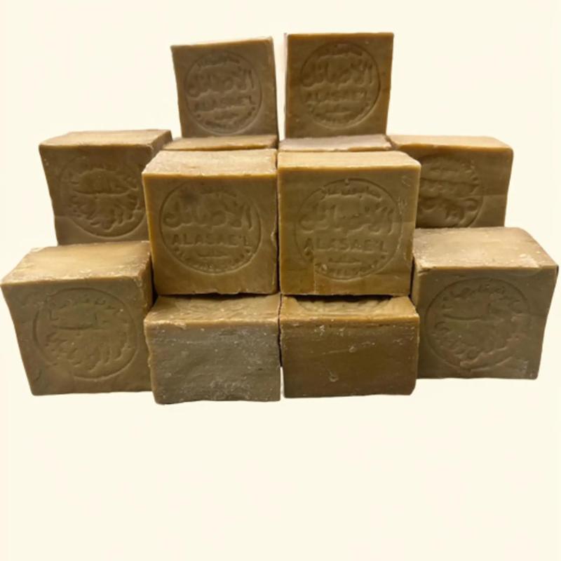 4 Pack Halab Soap Natural Handmade Aleppo Soap, 20% Laurel Oil, 80% Virgin Olive Oil, Nail Comfort, All Skin Types, 180g Body Care Body Wash Cleanser Skin Care