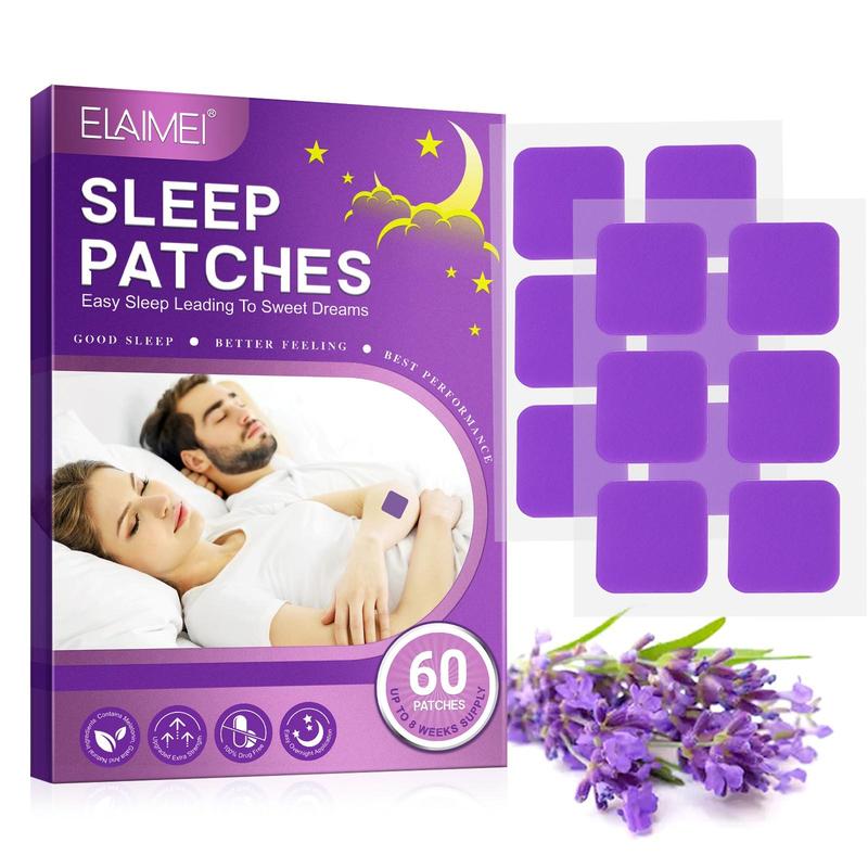 Lavender Sleep Patches, 60pcs box Natural Deep Sleep Patch, Easy To Use Sleep Aid Patch, Suitable for Men and Women, Christmas Gift