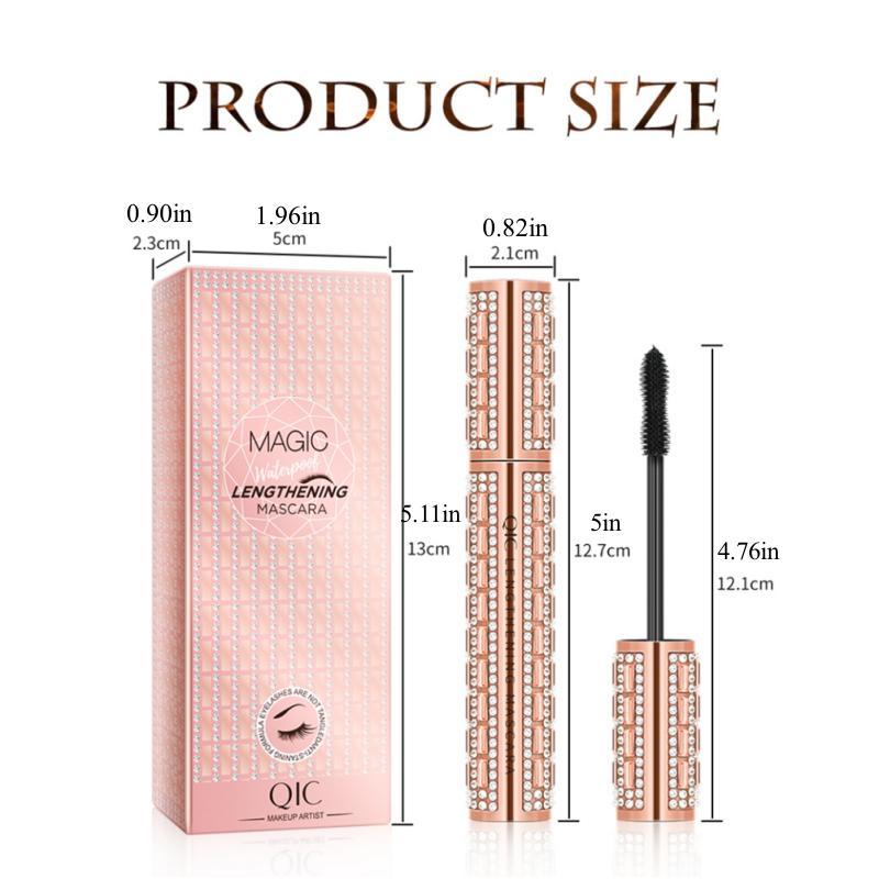 Lash Lengthening Mascara, Long Lasting Quick Drying Eyelash Extensions Volume Building Mascara, Professional Eye Enhancement Makeup Product, Christmas Gift