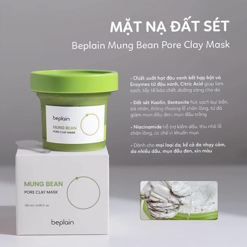 beplain MUNG BEAN Pore Clay Mask 120ml - 4.05fl oz