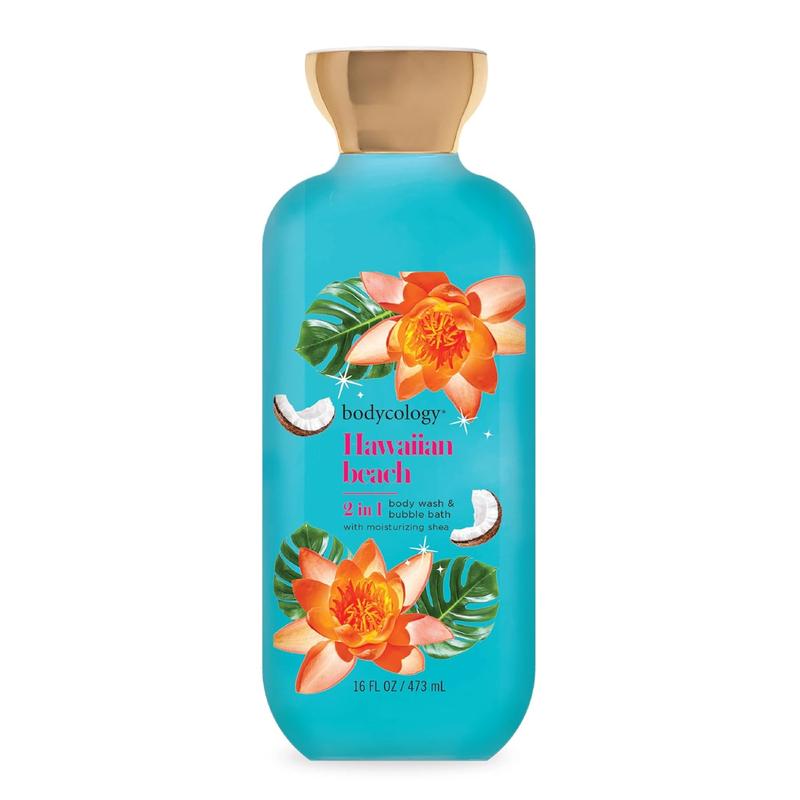 Bodycology 2-in-1 Body Wash & Bubble Bath, Hawaiian Beach, 16 fl oz