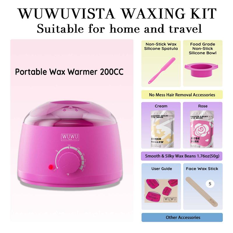 Professional Waxing Kit, 1 Set 2 Sets Waxing Warming Pot & Tool Accessories for Women & Men Full Body All Skin Types Home Use,  Hair Removal Waxing Kit  for Women