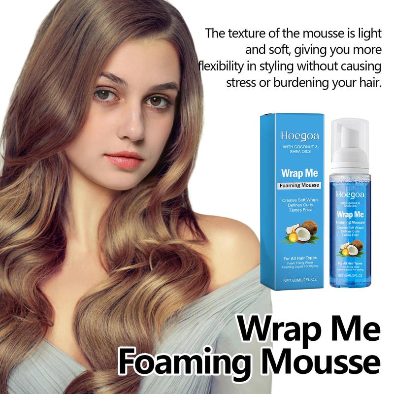 Hair Foaming Mousse, Moisturizing Hair Styling Mousse with Coconut & Shea Oil, Hair Care & Styling Product for Women & Men Daily Use