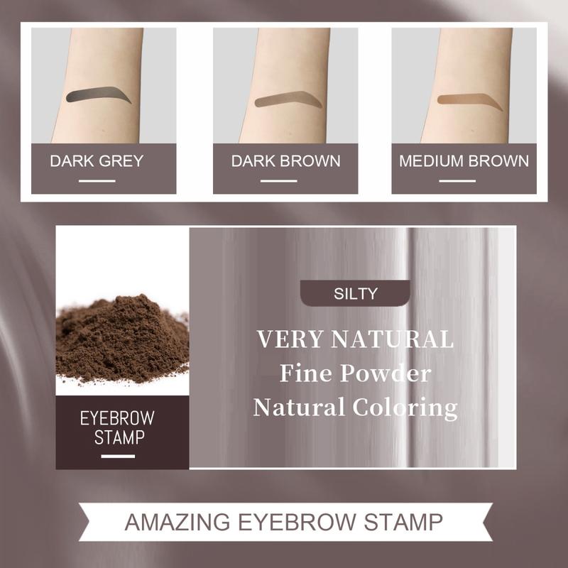 EELHOE Eyebrow Stencil Thrush Medium Brown Lazy Eyebrow Filler Makeup Eyebrow Cake Waterproof Hairline Powder