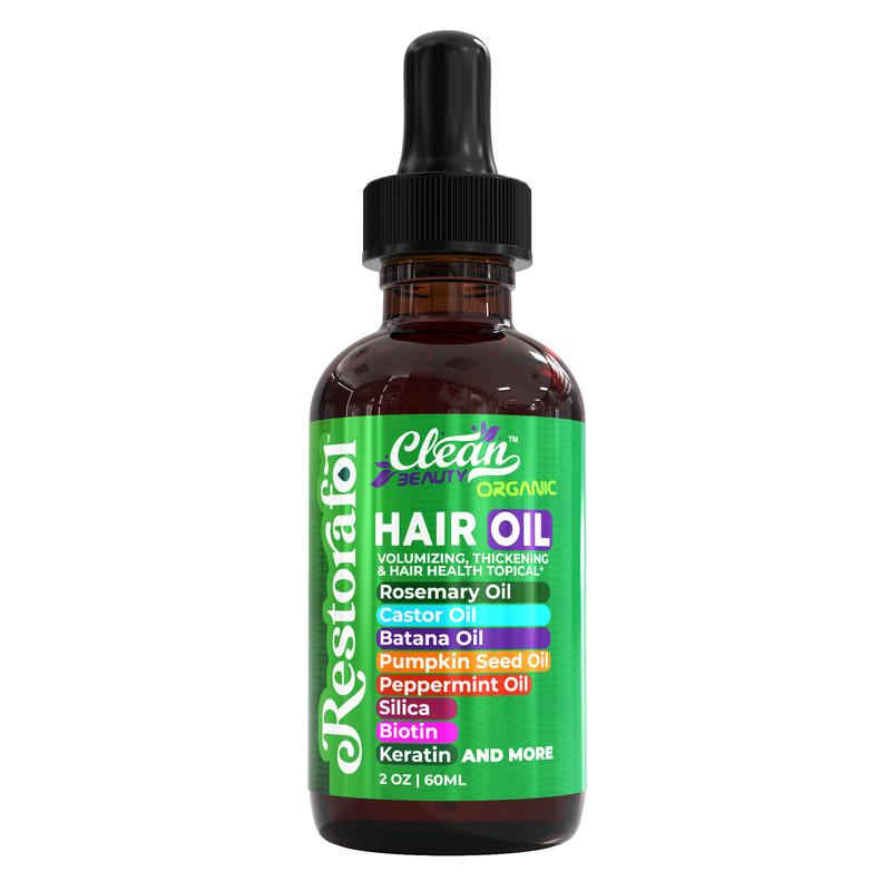 Clean Beauty Hair Oil with Castor Oil Rosemary Oil Batana Oil Pumkin Seed Peppermint Silica Biotin Keratin Oil for Hair Health