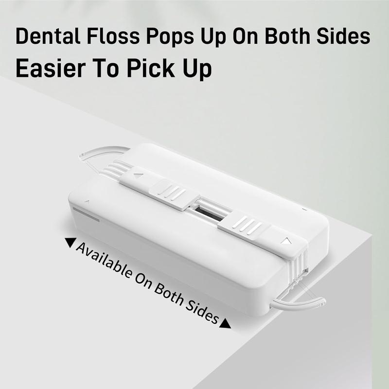 Portable Flossers Dispenser with Dual-Line  Floss Picks  Travel  Cleaning Holder - Mint Flavor Effective  Care Tool for  Flossing Toothpicks is Fresh Breath